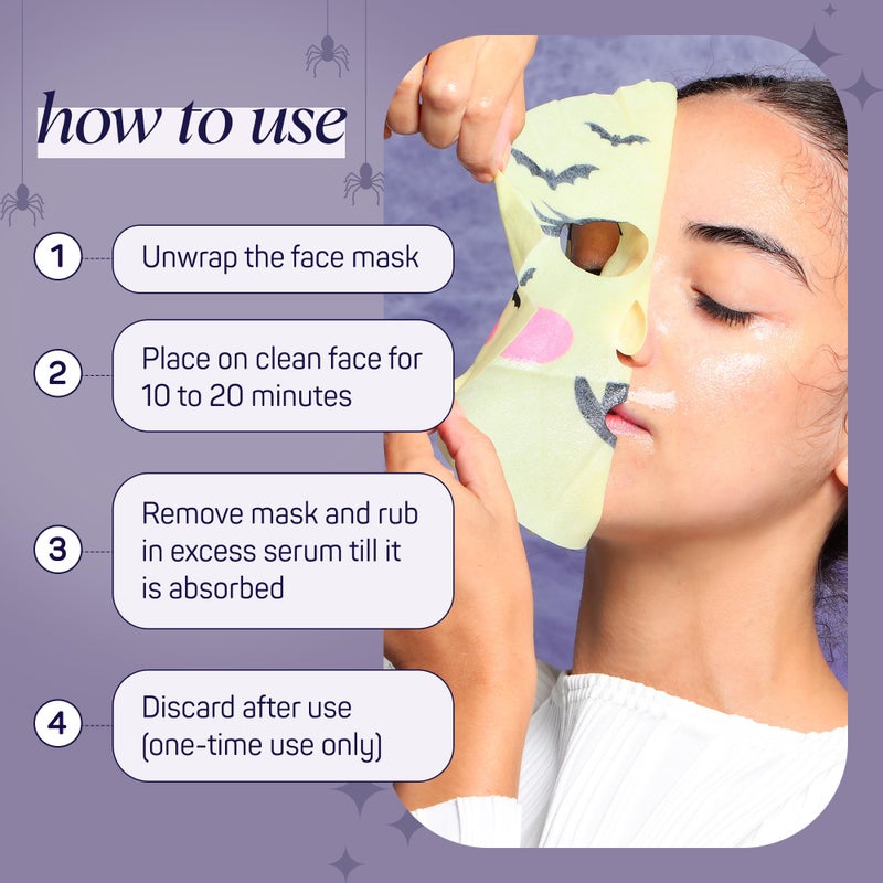 SpaLife Beauty Halloween Face Mask Hauntingly Chic Bundle | Korean Facial Masks | Firming and Detoxifying Face Mask Set | Halloween Gifts for Women | Facial Sheet Masks | 8 Pack - Image 3